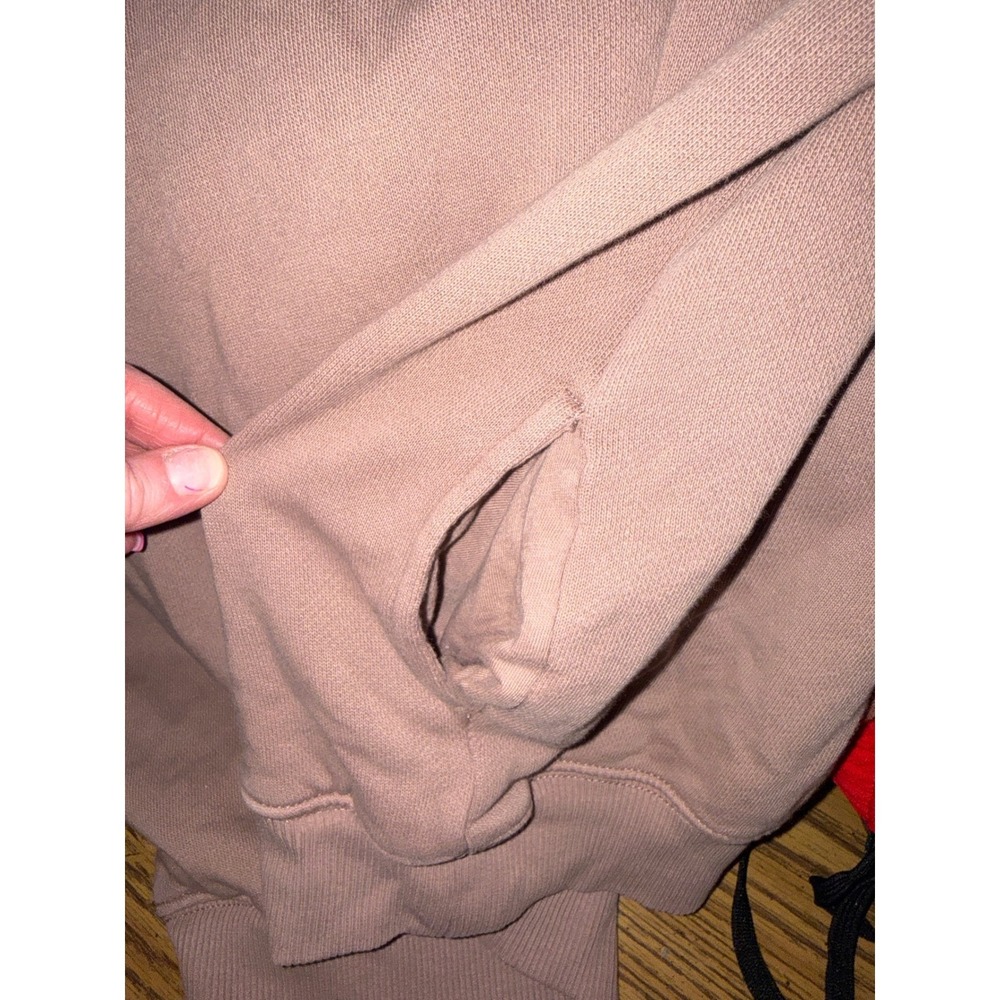 Aerie Mock Neck Oversized Sweatshirt Mauve Pink Long Sleeve Pullover XS - Picture 3 of 5
